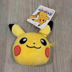 New Pokemon Pikachu Plush Coin Purse Keychain Japan Exclusive Tag Attached